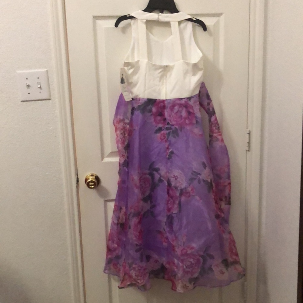 Rare Editions Big Girls Floral Organza Dress - Picture 9 of 11